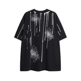Ink Splash Hip Hop Letter T-Shirt