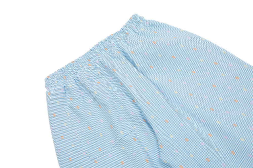 Plaid Drawstring Casual Pants