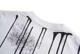 Ink Splash Hip Hop Letter T-Shirt