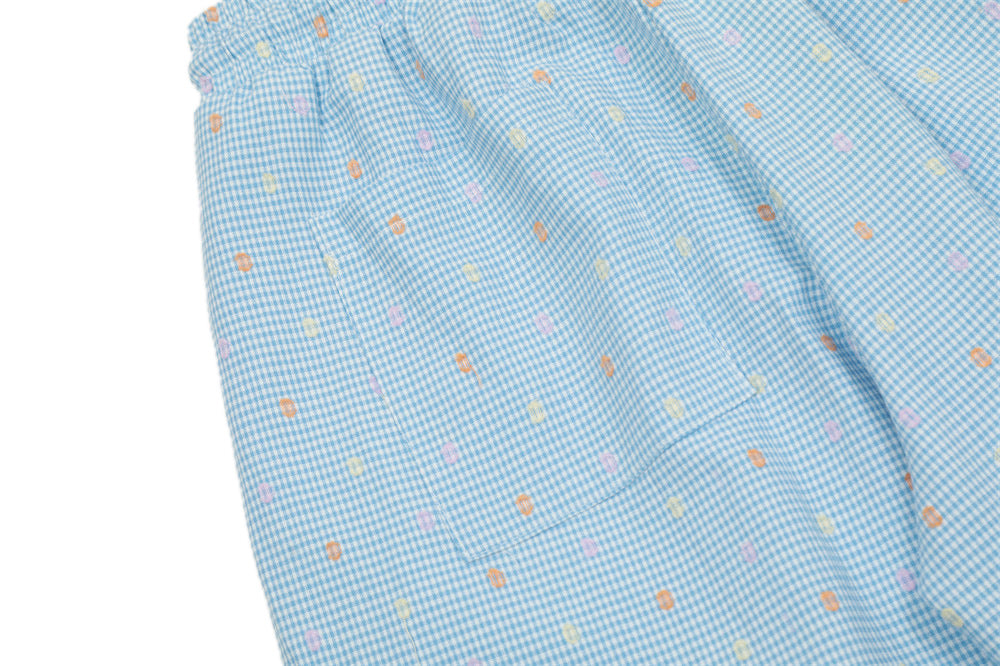 Plaid Drawstring Casual Pants