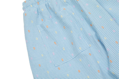 Plaid Drawstring Casual Pants