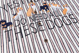 Loose Cartoon Stripe Short Sleeve Shirt
