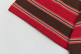 American Style Striped Color Matching T-Shirt