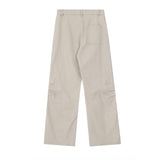 Trendy Punk Solid Color Pleated Pants