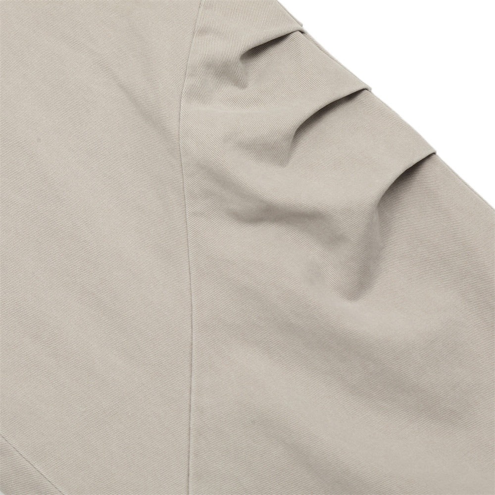 Trendy Punk Solid Color Pleated Pants