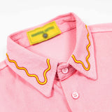 Trendy Embroidered Loose Lapel Summer Shirt
