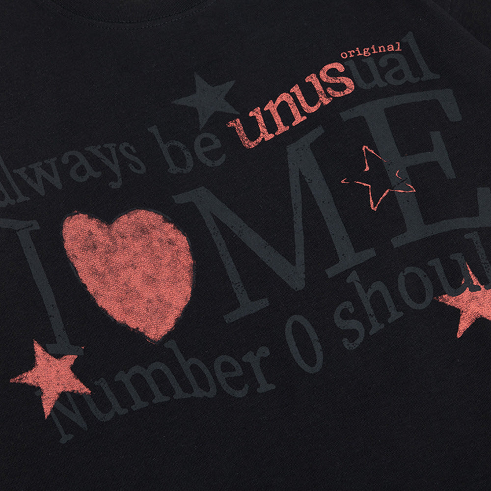 American Style Love Letter Print T-Shirt