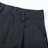 Flanging Distinctive Solid Color Wide Jorts