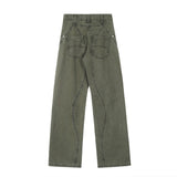 Vintage Wash Straight Leg Jeans