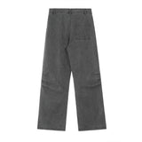 Trendy Punk Solid Color Pleated Pants
