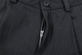 Flanging Distinctive Solid Color Wide Jorts