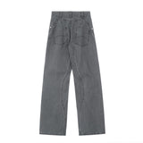 Vintage Wash Straight Leg Jeans