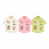 Trendy Embroidered Loose Lapel Summer Shirt