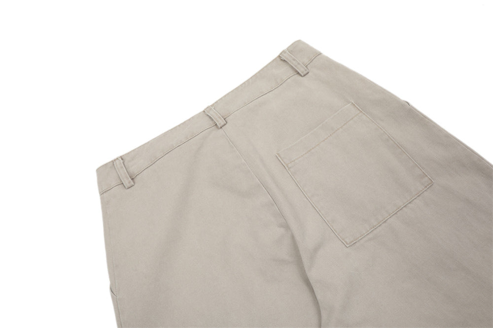 Trendy Punk Solid Color Pleated Pants
