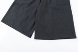 Flanging Distinctive Solid Color Wide Jorts