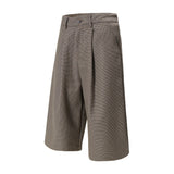 Vintage Plaid Casual Wide-Leg Jorts