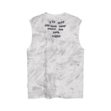Waist Tie-Dye English Letter Tank
