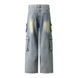 Vintage Retro Tooling Loose Wide Jeans