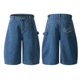 High Street Wide-Leg Denim Short