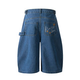 High Street Wide-Leg Denim Short
