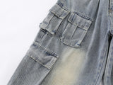 Vintage Retro Tooling Loose Wide Jeans