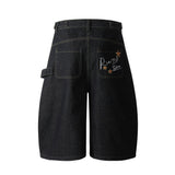 High Street Wide-Leg Denim Short