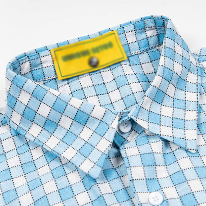 Plaid Embroidered Puppy Loose Casual Shirt