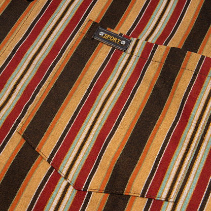 Vertical Stripe Retro Loose Summer Shirt