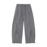 Plaid Casual Loose Fit Wide Pants
