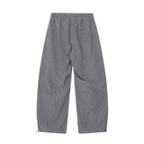 Plaid Casual Loose Fit Wide Pants