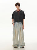 Casual Plaid Summer Half-Zip Polo T-Shirt