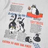 Cute Cat Print Loose Fit T-Shirt