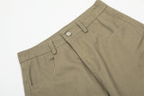 Solid Color Pleated Wide Leg Short
