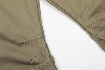 Solid Color Pleated Wide Leg Short