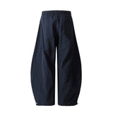Wide Leg Drawstring Pleated Casual Pants
