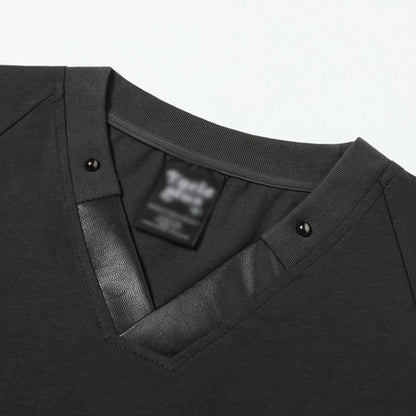 Solid Color V-Neck Mens T-Shirt