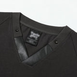 Solid Color V-Neck Mens T-Shirt