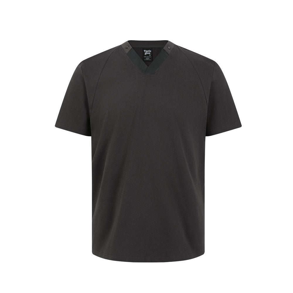 Solid Color V-Neck Mens T-Shirt