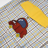 Casual Cartoon Embroidered Plaid Wide Pants