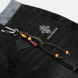 Colorful Embroidered Straight Leg Jeans