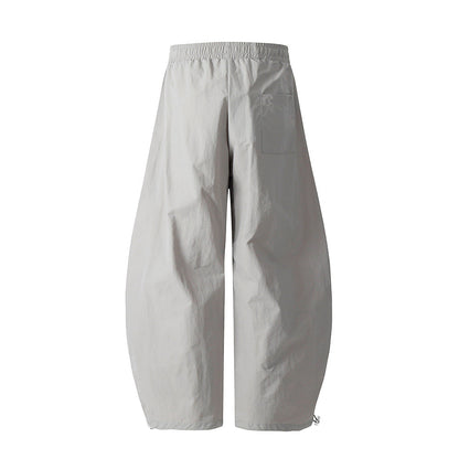 Wide Leg Drawstring Pleated Casual Pants