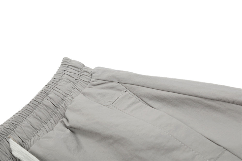 Wide Leg Drawstring Pleated Casual Pants