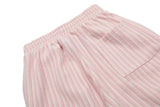 Vertical Stripe Casual Straight Drawstring Pants
