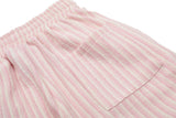 Vertical Stripe Casual Straight Drawstring Pants