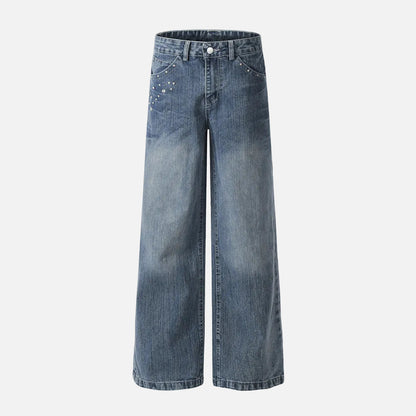 Stylish Wide Leg Rock Stud Pants