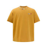 Color Block Embroidered Trendy Crewneck T-Shirt