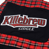 Plaid Denim Overalls with Contrast Stitching Jump Suit