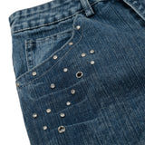 Stylish Wide Leg Rock Stud Pants