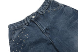 Stylish Wide Leg Rock Stud Pants