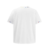 Color Block Embroidered Trendy Crewneck T-Shirt